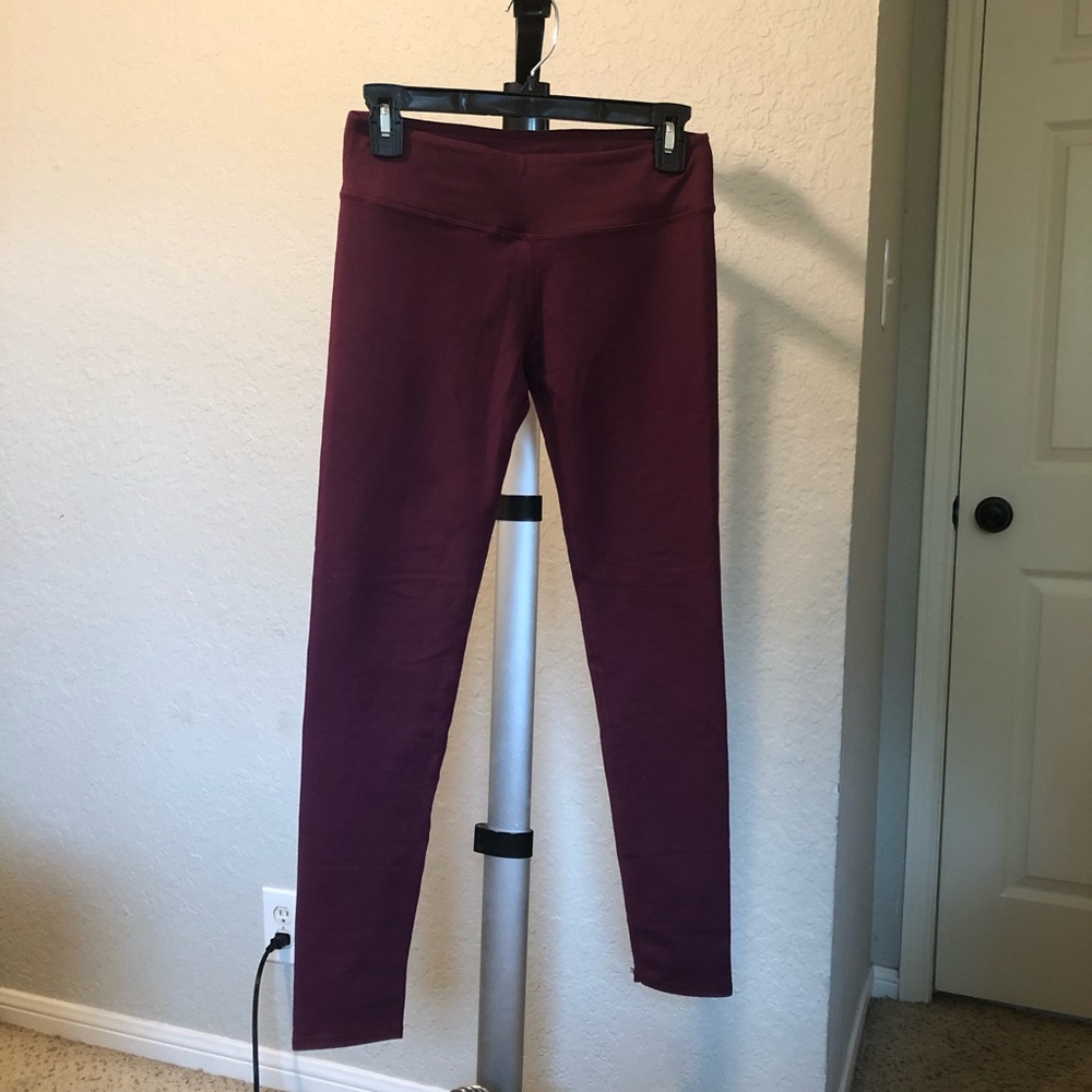 Fabletics burgundy leggings